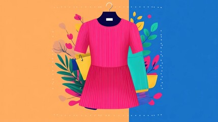 Poster - Apparel Retail Online Store Customer Reviews with Flat Design Showcasing Feedback Testimonials and Opinions about Product and Service Experiences