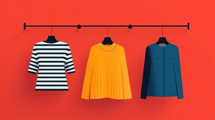 Poster - Innovative Flat Design Showcasing a User Friendly Fashion Retail Navigation Interface for an Ecommerce Website or Mobile Application
