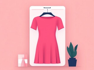 Poster - Dynamic and modern fashion retail product filtering interface designed in a flat minimalistic style  The showcases an ecommerce or online store layout with a contemporary digital concept