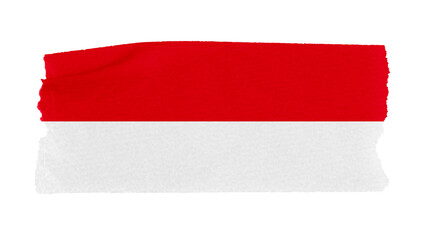 Poster - Indonesia's flag png sticker, washi tape design, transparent background