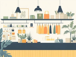Poster - Emerging retail fashion trends and industry insights depicted in a modern flat design This image showcases the latest style color and design concepts for the apparel and clothing market