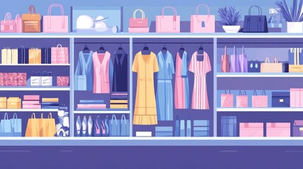 Poster - Vibrant and modern flat design of fashion retail promotional banners for store displays digital marketing campaigns and ecommerce product promotion