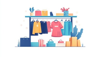 Poster - Innovative Fashion Marketing Strategies for Cross Channel Promotion of New Merchandise Collections Using Flat Design Techniques to Engage Customers and Drive E commerce Growth