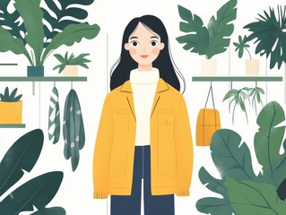 Poster - Flat design showcasing fashion marketing campaigns featuring limited time and exclusive merchandise collections  Ideal for apparel brand promotions ecommerce product displays