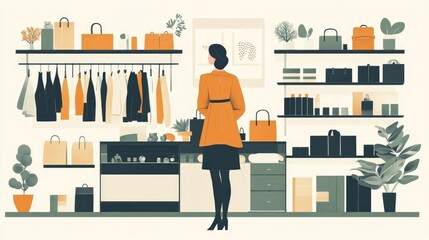 Poster - Captivating Flat Design of Fashionable Retail Merchandising for Successful Product Launches and Effective Brand Promotion