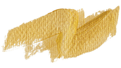 Poster - Metallic yellow paint stroke transparent png