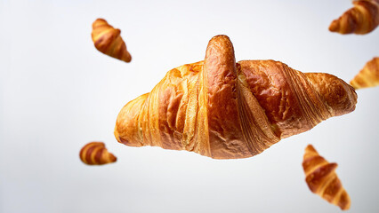 croissant on white background