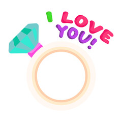 Sticker - Premium download sticker of diamond ring 

