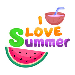 Sticker - Premium download sticker of summer love

