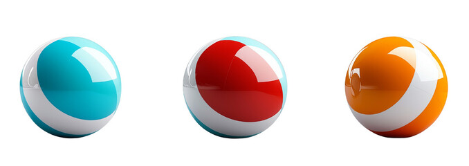 Beach ball isolated on transparent background