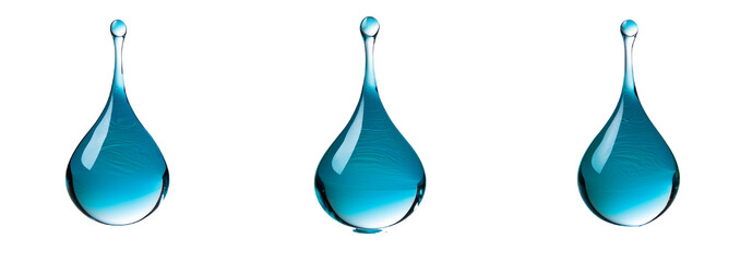 Water rain drop effect isolated on transparent background