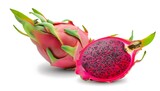 dragon fruit on white background