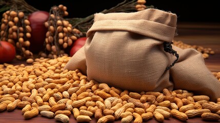 Wall Mural - sack of wheat and bread