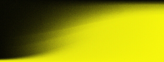 Fototapete - Artistic brush of dusty yellow color on black background. Black and Yellow color abstract gradient wallpaper. Grungy yellow gradation template. Matte gradient wave of neon yellow splash with noise.