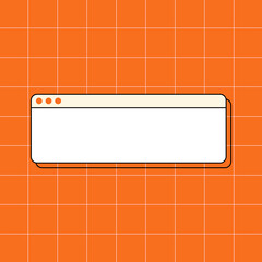 Poster - Notification png frame, retro style, transparent design