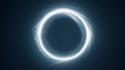Poster - Bright white ring of energy glows against a dark background, creating a sense of mystery and power. The ethereal glow suggests a cosmic event or a powerful force at work