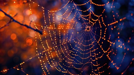 spider net halloween background