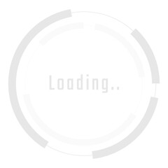 Wall Mural - Loading PNG icon gray for technology device