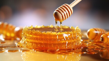 Sticker - honey dripping from a dipper