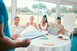 © Haas/peopleimages.com - Tennis, people or coach for planning in game, competition and clipboard with strategy for match. Fitness team, players and mentor with documents for sports tactic, ideas or formation in meeting