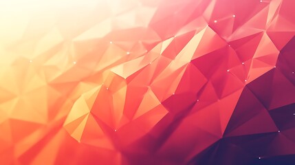 Wall Mural - Abstract Red and Orange Polygonal Background