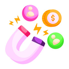 Poster - Premium download sticker of attract money

