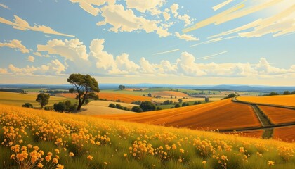 Wall Mural - Summer Fields.