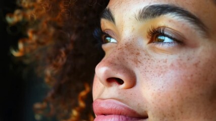 Wall Mural - A woman with vitiligo, proudly displaying their unique skin patterns and embracing their natural beauty.