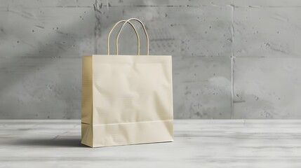 blank paper shopping bag on clean background for mockup