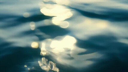 Poster - Sparkling water reflects the warm hues of sunset, creating a peaceful atmosphere by the shoreline.