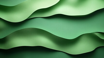 Wall Mural - A green wave with a green background