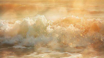 Wall Mural - The ocean is calm and the waves are small. The water is a deep blue color.
