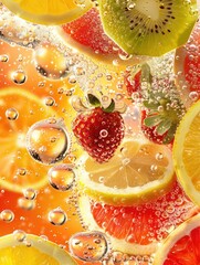 Canvas Print - Refreshing Summer Citrus Fruit Explosion