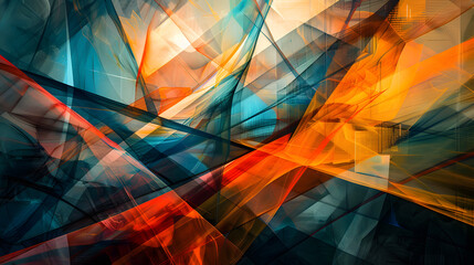 Wall Mural - A colorful abstract painting with a lot of curves and swirls. 