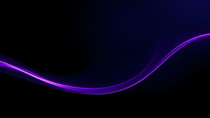 Wall Mural - high speed technology dynamic digital curve purple ribbon coming from left bottom reaching out to ri