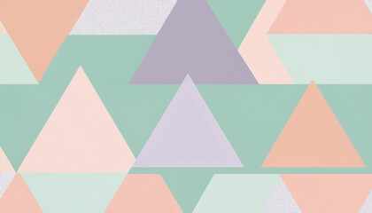 Sticker - modern geometric triangles pastel colours background