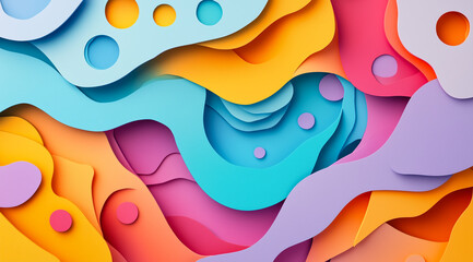 Abstract colourful creative 3D background with bark beetle effect, abstract smooth shapes and elements.