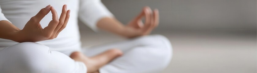 Close-up of a woman s hands in a mudra, symbolizing energy flow and focus, yoga discipline, spiritual connection