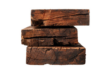 Stack of Rustic Wooden Blocks