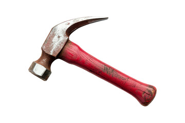 Old Hammer with Red Handle