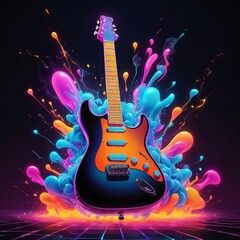 background with guitar