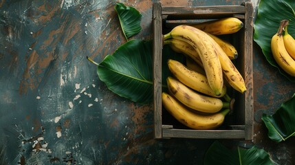 Fresh banana fruit closeup view