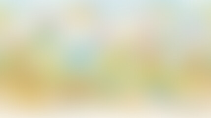 Fototapete - A colorful backdrop illustrates a tranquil day in the countryside, filled with soft hues of green, blue, and yellow under a bright sky