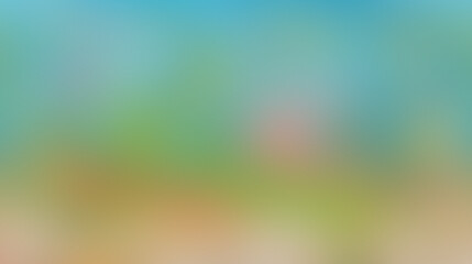 Poster - Soft colors blend together to create an abstract view of a peaceful outdoor scene with greenery and vibrant hues