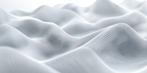 Poster - Grey white abstract background with 3d abstract wave element. Digital frequency track equalizer. Lines wave abstract stripe design. Abstract wave element for design	
