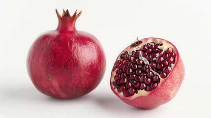 Fresh pomegranate fruit closeup view