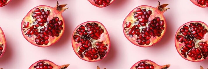 Seamless repetitive pattern background of pomegranate