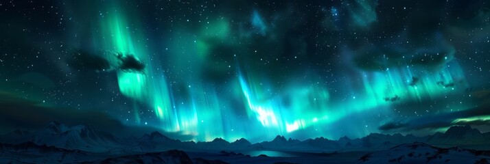 aurora borealis on a dark night sky