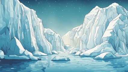 Wall Mural - iceberg in polar regions