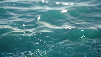 Wall Mural - turquoise water shimmers under bright sunlight, creating a tranquil atmosphere at a picturesque beac